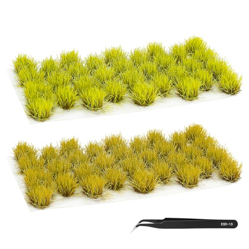 DMJJSD Modellbau Gras 2Kartons Modellbau Gras Miniatur Deko Modellbau Zubehör Gras Grasbüschel Modellbau Grasmatte Model Gras für DIY Eisenbahn Zug Landschaft Kunstrasen Modellie Kunstrasen