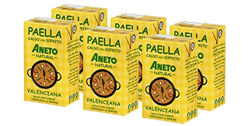 Aneto 100 % natürlich – Brühe für valencianische Paella – Schachtel mit 6 Einheiten à 1 l