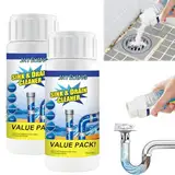 2 Stück Kloreiniger Extra Stark 100g,New 2024 Toilet Reiniger Extrem,Abflussreiniger Extrem Stark,Verstopfungsprobleme Schnell Lösen,für Verstopfte Toiletten und Abwasserrohre