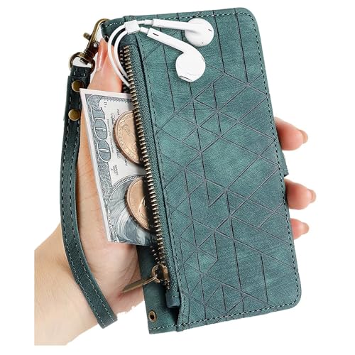 Miagon Reißverschluss Brieftasche Hülle für Xiaomi Redmi Note 13 Pro 5G,Magnet Handyhülle Tasche PU Leder Geometrie Klapphülle Flip Case Geldbörse mit Kartenfach