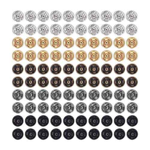 100 Stück Mini-Druckknöpfe, 5 mm, Kunsthandwerksartikel, Bastelsammlungen, Knöpfe, Verschlüsse, Prävention, leichte Miniatur-Druckknöpfe, Puppe für Damen, Herren, Kleidung, 5