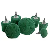 Schleifaufsatz-Set, Vliesstoff, Grün, grob