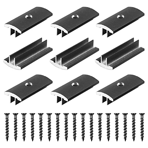 100Stk Aluminiumlegierung Terrassenclips Befestigungs Clips Versteckt Abstandshalter Clips mit 100 Schrauben für WPC/BPC, Bambusholzboden Verschluss