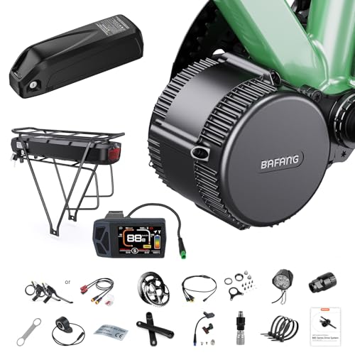 Bafang Mittelmotor mit Akku 36V 250W 350W 500W BBS01B 48V 750W 1000W 500W 250W BBS02B G340 Motor mit optionalem E-Bike Display Custom E-Bike Umbausätze für BB68mm Mountainbike