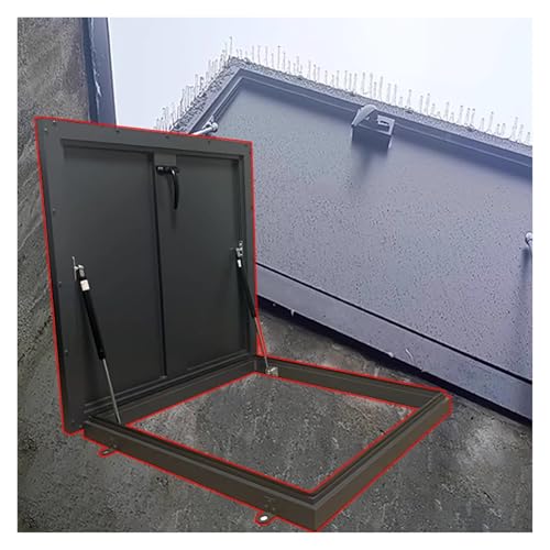 Dachzugangsluke aus verzinktem Stahl – langlebige Wartungsabdeckung mit Rahmen für Dachinspektionen und Oberlichtlösungen, ideal für den privaten und gewerblichen Gebrauch (26 x 30 Zoll)