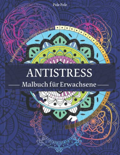 Antistress Malbuch für Erwachsene: Entspannung buch a4 mit mandala, landschaft, blumen, tiere, linien zum malen. Riesen ausmalbuch zum malen. Malen erwachsene entspannung set