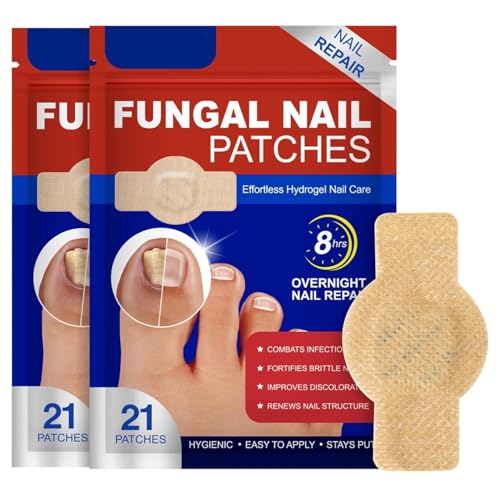 42 Stück Nagelpilz Pflaster, Fungal Nail Patches, Mehrzweck Zehennagelreparatur Pads, Intensiv Zehennagel Korrektur Pflaster, Schnell und Effektiv Nagelreparatur für Beschädigte Nägel