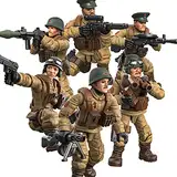 MEIEST 6 Stück Mini-Actionfiguren aus dem Zweiten Weltkrieg, Armee-Modellbaustein, Spielzeug mit Mehreren militärischen Waffenzubehör, Partyzubehör, Gastgeschenk-Set (sowjetische Armee)