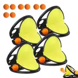 Racket Pocket Catch Game, 2025 New Racketpocket Outdoor Catch Toy, Kids Toss Catch Ball Toy with Launcher and 4 Balls, Interactive Throw Catch Ball Game for Outdoor Yard Games Beach Pool Toys (2Set)