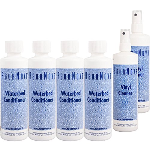 4x250ml AguaNova Wasserbett KONDITIONIERER 2x Vinylreiniger