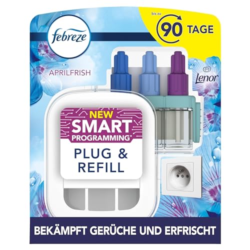 Febreze 3Volution Duftstecker (20 ml) Lenor Aprilfrisch, Starterset, Raumduft und Lufterfrischer