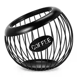 FutureHight Kaffee Regal Halter, K-Tassen- und Espresso Kaffee Regal Organizer mit Großem Fassungsvermögen, Aufbewahrung Korb für Kaffee Kapseln Aus Metall