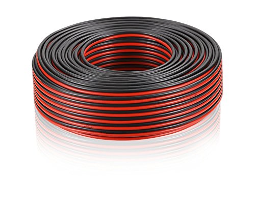 MANAX® Lautsprecherkabel 2 x 2,5mm² rot/schwarz 10,0 m Ring