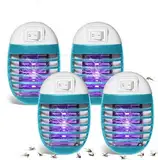 Insektenvernichter Elektrisch, Steckdosen-Insektenvernichter mit UV-Licht, mückenlampe, mückenfalle, für Fliegen, Mücken, Motten, Küche, für Schlafzimmer, Indoor (4 Pack)