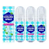 Mint Cool Spray, Kühlspray Für Heißes Wetter, Kältespray Eisspray, Kühlspray Für Gesicht Und Körper Natürlicher Minzspray Kühlendes Gesichtsspray Eis Spray Kühlendes Körperspray (50ml, 3PC)
