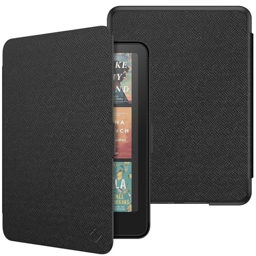 Fintie Hülle für 7" Kindle Paperwhite(12. Generation) - 2024 und Kindle Colorsoft Signature Edition (1. Generation), Leichte Schutzhülle Case mit Auto Sleep/Wake, Schwarz