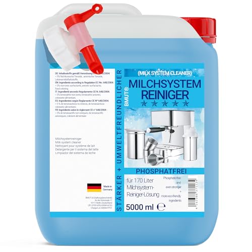 5 Liter Milchsystemreiniger Kanister | Konzentrat für Kaffeevollautomat + Ausgießer | Milchschaumreiniger | Milchreiniger | Universal für alle Hersteller
