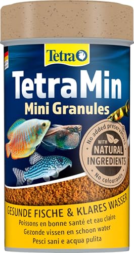 TetraMin Mini Granules - langsam absinkendes Fischfuter für kleine Zierfische wie z.B. Salmler und Barben, 100 ml Dose