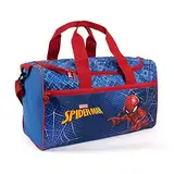 PERLETTI Spider Man Sporttasche Kinder Kindergarten - Spiderman Umhängetasche Schwimmtasche Blau für Kleine Jungen - Marvel Superheld Reisetasche Wasserdicht Kleinkind 3 4 5 6 Jahre - 35x22x15 cm