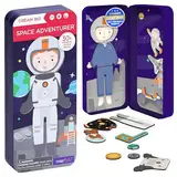 mierEdu Magnetspiel Box Astronaut – Fördert Motorik & Fantasie | Perfekt für Zuhause & Unterwegs | Magnetisches Anziehspiel für Kinder ab 3 Jahren