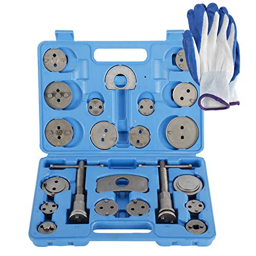 FreeTec 22 tlg. Universal Bremskolbenrücksteller Set Bremssattel Kolben Wind Zurück Tool Kit Bremse Instandsetzung Werkzeug Bremskolben