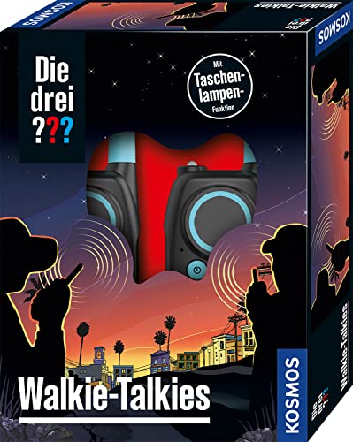 Die drei ??? Walkie Talkies von KOSMOS, Funkgeräte-Set für Kinder ab 6 Jahre, mit Lampen-Funktion, Detektiv-Spielzeug, Spion-Ausstattung, Rollenspiel