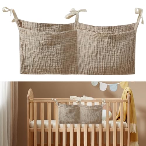 Celiodd Wickeltisch Organizer Babybett Organizer Wickel Organizer Windel Organizer Bett Organizer Kinderbett Geeignet zum Aufhängen am Kinderbett Oder Wickeltisch