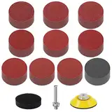 KONGMING 100 Stück Schleifpapier Klett 2 Zoll 50mm Körnung 80/120/180/240/320/400/600/1000/2000/3000 Schleifscheiben Pad Kit Polierpad Adapter