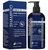 Uttse Biotin Hair Growth Shampoo für Herren: Natürliches Shampoo mit Teebaumöl, Ginseng, Minze, für Haarausfall und Ausdünnung, 10.1 Fl.Oz, Dunkelblau