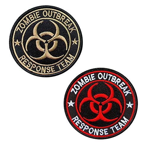 Taktischer Aufnäher für Zombie, Outbreak Response, Team Resident, Biologische Gefahr, Taktische medizinische Aufnäher, bestickt, lustiges Emblem mit Klettverschluss