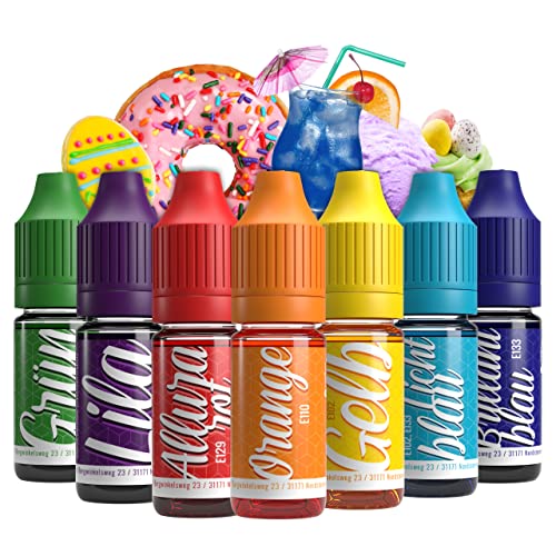 Belissia Lebensmittelfarbe Set Ostern – 7x10ml flüssig & hochkonzentriert – Lebensmittelechte Speisefarbe zum Backen, Kochen, Fondant & DIY - vegan, stark färbend, geschmacksneutral