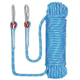 NorthPada 10 mm x 10 Meter Seil Kletterseil Schiffsseil Ankerseil Bootsseil Abseilseil Schwimmseil Baumschaukelseil Statisches Segelboot-Tauwerk Blau