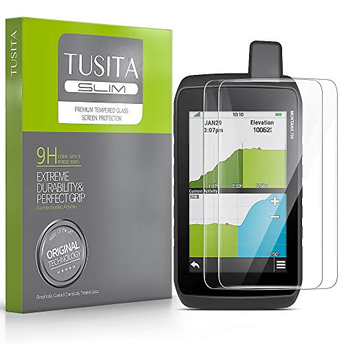 TUSITA [2 Stück Panzerglasfolie Schutzfolie Kompatibel mit Garmin Montana 700 700i 750i - 9H HD Tempered Glass Displayschutzfolie - Handheld GPS Navigator Zubehör