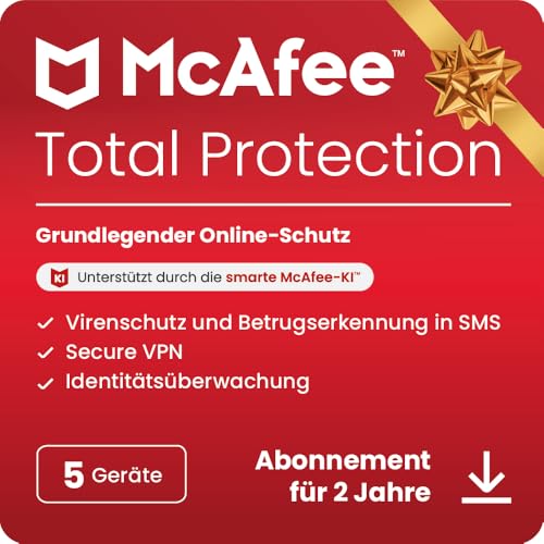 McAfee Total Protection 2024 | 5 Gerät | 24 Monate | Aktivierungscode per Email