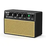 POGOLAB Gitarrenverstärker Mini Combo Amp 5WX2, Tragbare Gitarrenverstärker mit Sauberen Antriebskanälen, Wiederaufladbarer Mini-Bassgitarrenverstärker, Kabelloser Bluetooth Verstärker für übungen