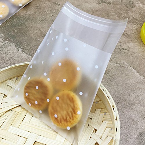 BFYDOAA Selbstverschließende Zellophantüten für Kekse, 100 Stück, Transparente Mini-OPP-Beutel, Süße Süßigkeiten-Verpackungsbeutel für Selbstgemachte Snacks, Desserts, Partygeschenke(100 Stück)