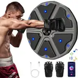 Lvelfe Music Boxing Machine, LED Elektronische Musik Boxing Machine mit Boxhandschuhen, 9 Geschwindigkeitsmodi und Zählmodus Unterstützt Bluetooth, Geschenk Für Erwachsene und Kinder Exercise