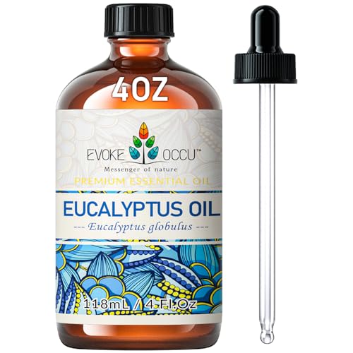 EVOKE OCCU Eukalyptusöl 118ml - Reines Ätherisches Öl aus Eukalyptus für Aromatherapie, Diffusor und Duftlampe - Duftöl zur Raumbeduftung & für Bad, Massage und Körperentspannung