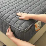 Matratzenüberzug Gesteppt 90x190 mit Reißverschluss Anpassbare Matratzenschoner Encasing Atmungsaktive Matratze Schutzbezug Spannbetttuch Weiche Waschbarer Matratzenhülle Bettlaken(180X200+24cm,A)