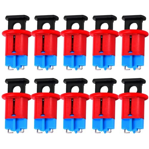 ALLOMN Miniatur Leistungsschalter Verriegelung, 10pcs Luftschalter Verriegelung Elektrische Sicherheitsverriegelung Miniatur Leistungsschalter Verriegelung für Stromisolierung