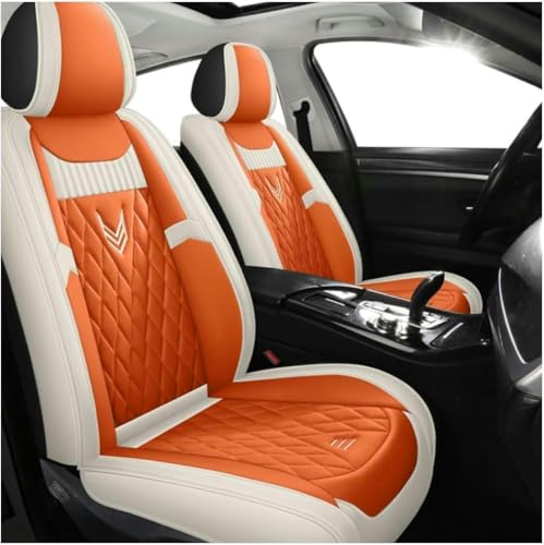DENGFU Sitzbezüge Auto Autositzbezüge Universal Set für Mercedes Benz Clase E E260 E300 E350 E200 E400 E350e Edicion Cabriolet E220d E550 E500 Auto Zubehör,orange Farbe