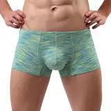 WKAYsIV Boxershorts Polyester Herren Mesh, atmungsaktiv, ClearBoxers Herren-Slips Herren Unterwäsche Schwarz (Green, M)