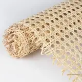 DBREAKS Wiener Geflecht, Natürliches Rattan Geflecht, Cane Webbing Rattan Roll, Handgemachtes Rattan Gurtband für Möbeldekoration, Wabengeflecht Stuhlflechtrohr, Breites Rattan(35 cm x 100 cm)