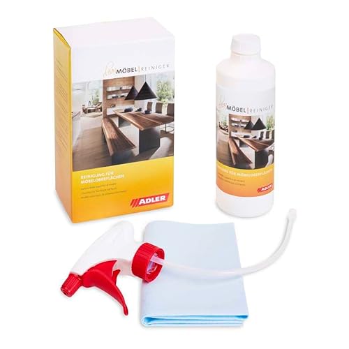 ADLER Clean-Möbelreiniger Set 250ml - Sprühflasche und Tuch zum Entfernen von Staub, Schmutz und Fingerabdrücken