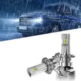 YONGMING H7 lampen, 52W 6000LM Ersatz H7 Halogenlampen Mini Größe Conversion Kit Super Bright 6000K Weißes Licht, 2er Pack