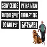 Cobee Hund Gestickte Tactical Patches für Hund Harness, 6pcs Hund Weste Abnehmbare Taktische Magie Aufkleber Patches für Service Hund Abzeichen in Ausbildung