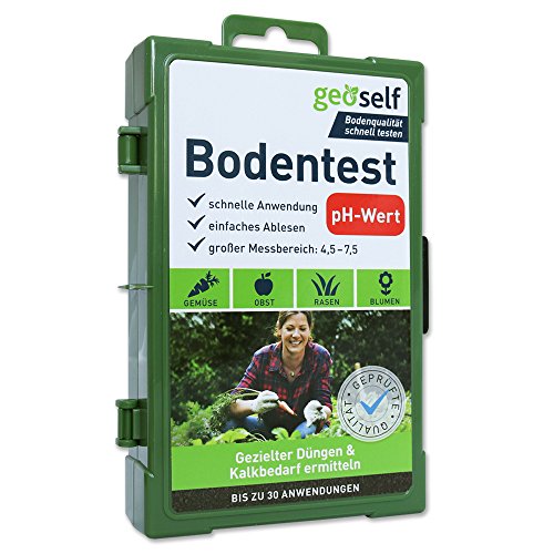 pH-Bodentest zur Ermittlung des Kalkbedarfs – pH Bodentester für bis zu 30 Anwendungen – schnelle Ergebnisse, einfache Anwendung