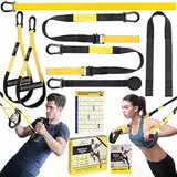 Schlingentrainer, Sling Trainer für EIN Ganzkörpertraining, Schlingentrainer für zuhause mit Großem Griff Türankerbefestigung Tragtasche, Übungsanleitung for Homegym