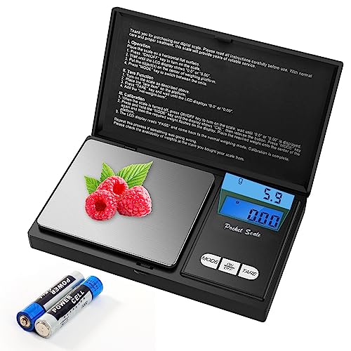 JOPHEK Digital Precision Scales, Pocket Scales Mini-Schmuckwaage Tragbar Kompakt mit Digitalwaage Feinwaage LCD-Display Extremely Precise Digital Scales (500G/0.01G)