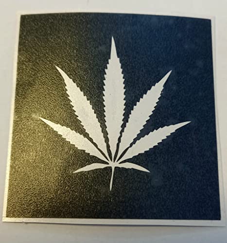 Dazzle Glitter Tattoos 10 x Cannabisblatt Schablonen zum Ätzen auf Glas Mix Geschenk Hobby Glaswaren Geschenk Hanfblätter